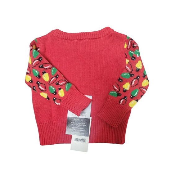 Peanuts Infant Christmas Sweater NB Months Featuring Snoopy & Woodstock Holiday - Picture 4 of 4